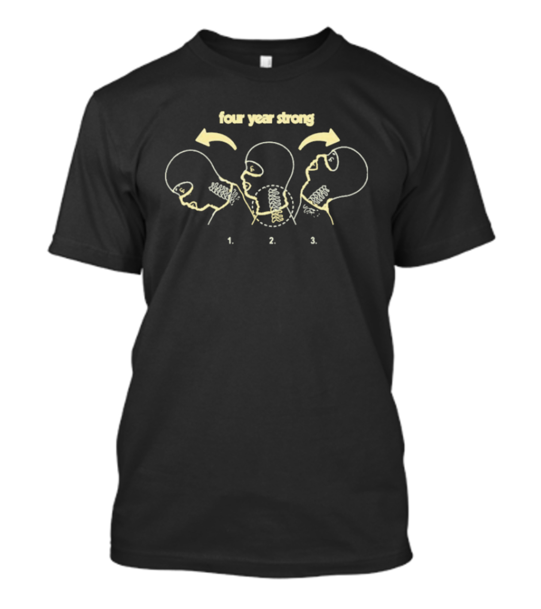 Four Year Strong Head Movement Diagram 1 2 3 T-Shirt