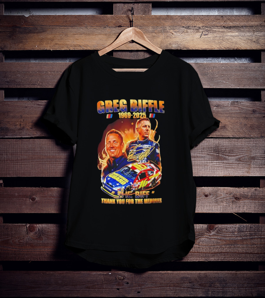 Greg Biffle 1969-2025 The Biff 16 National Guard Thank You For The Memories T-Shirt