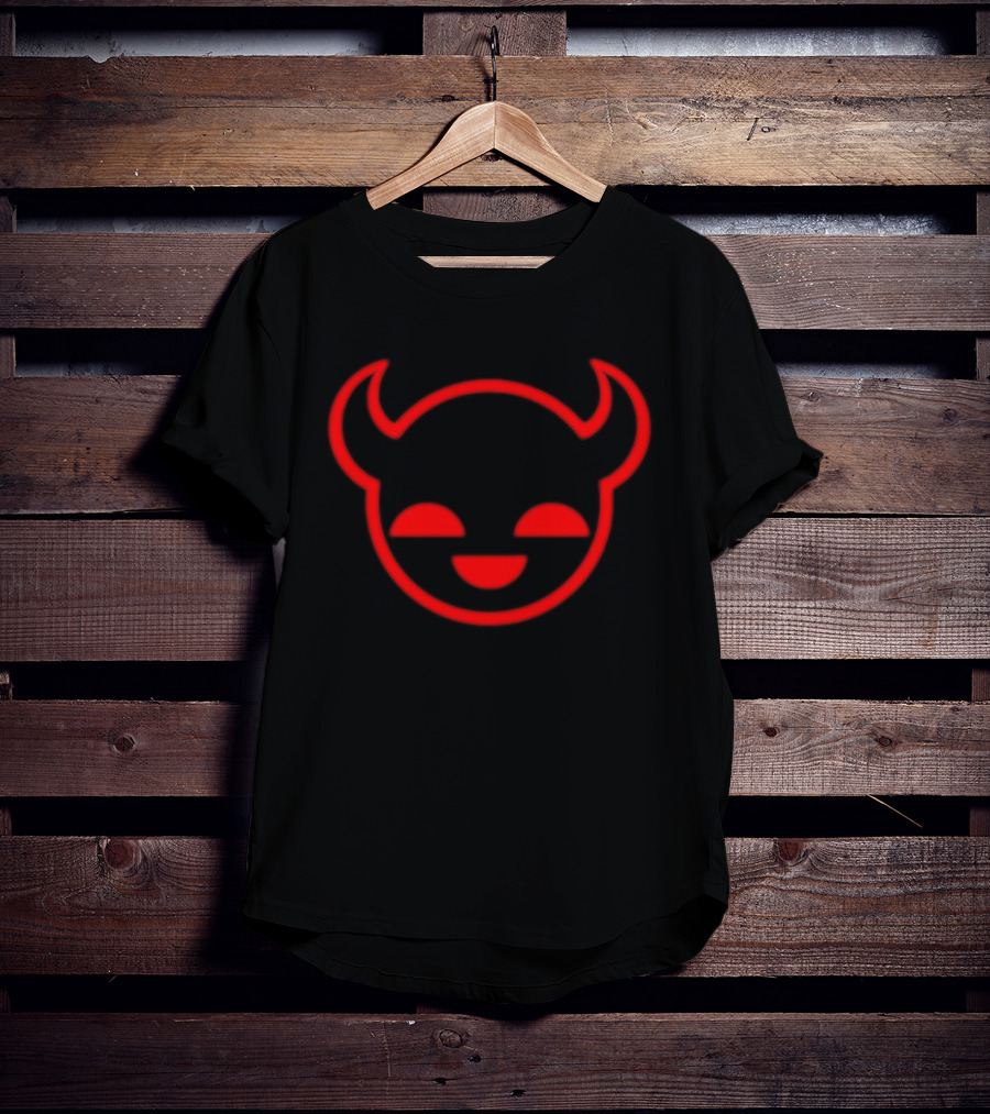 Homestuck Trollian Horned Smiley Face Red T-Shirt
