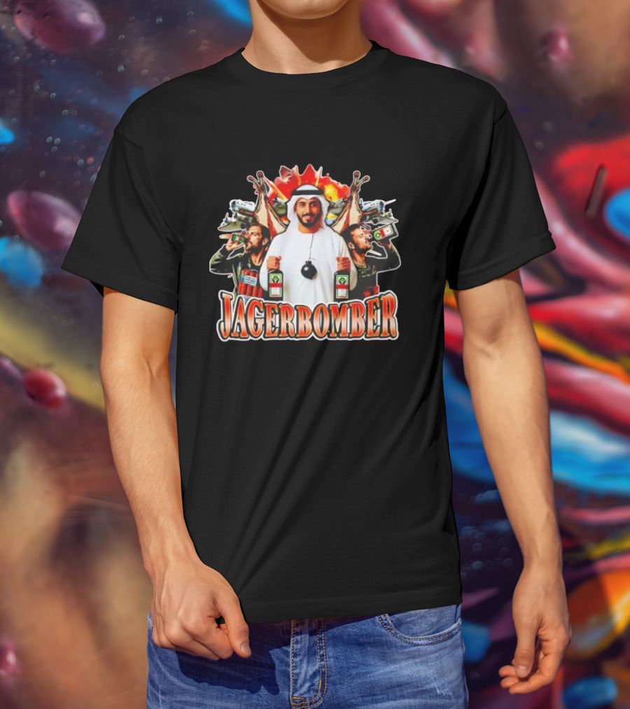 Jagerbomber Jägermeister Drinking Celebration With Middle Eastern Motif T-Shirt