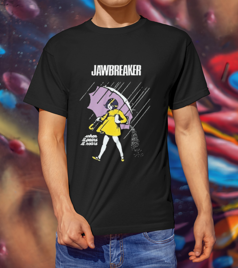 Jawbreaker When It Pains It Roars Umbrella Girl In Yellow Dress T-Shirt