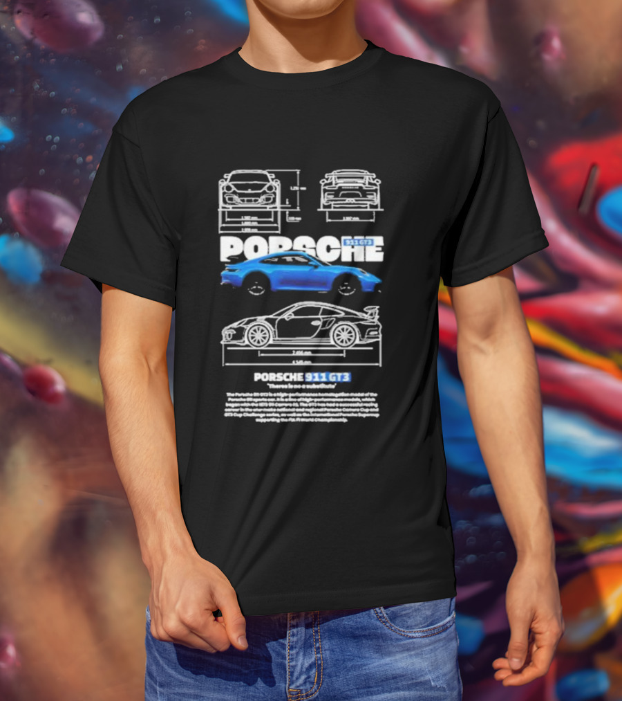 Porsche 911 GT3 Technical Blueprint Racing Excellence T-Shirt