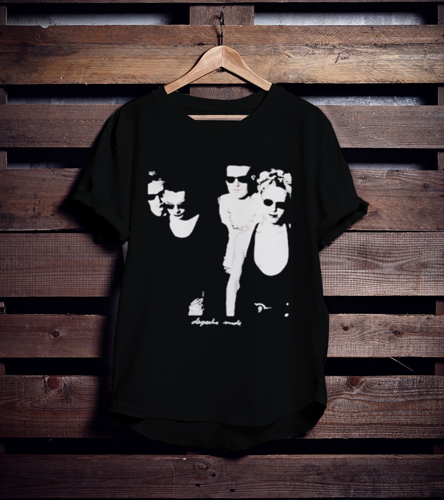 Public Laundry Depeche Mode Classic Band Members Black And White Sunglasses Style T-Shirt
