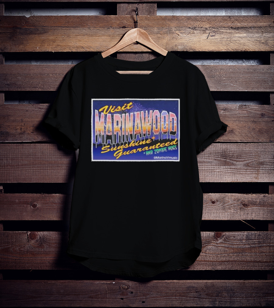Visit Marinawood Sunshine Guaranteed And Zombie Hugs T-Shirt