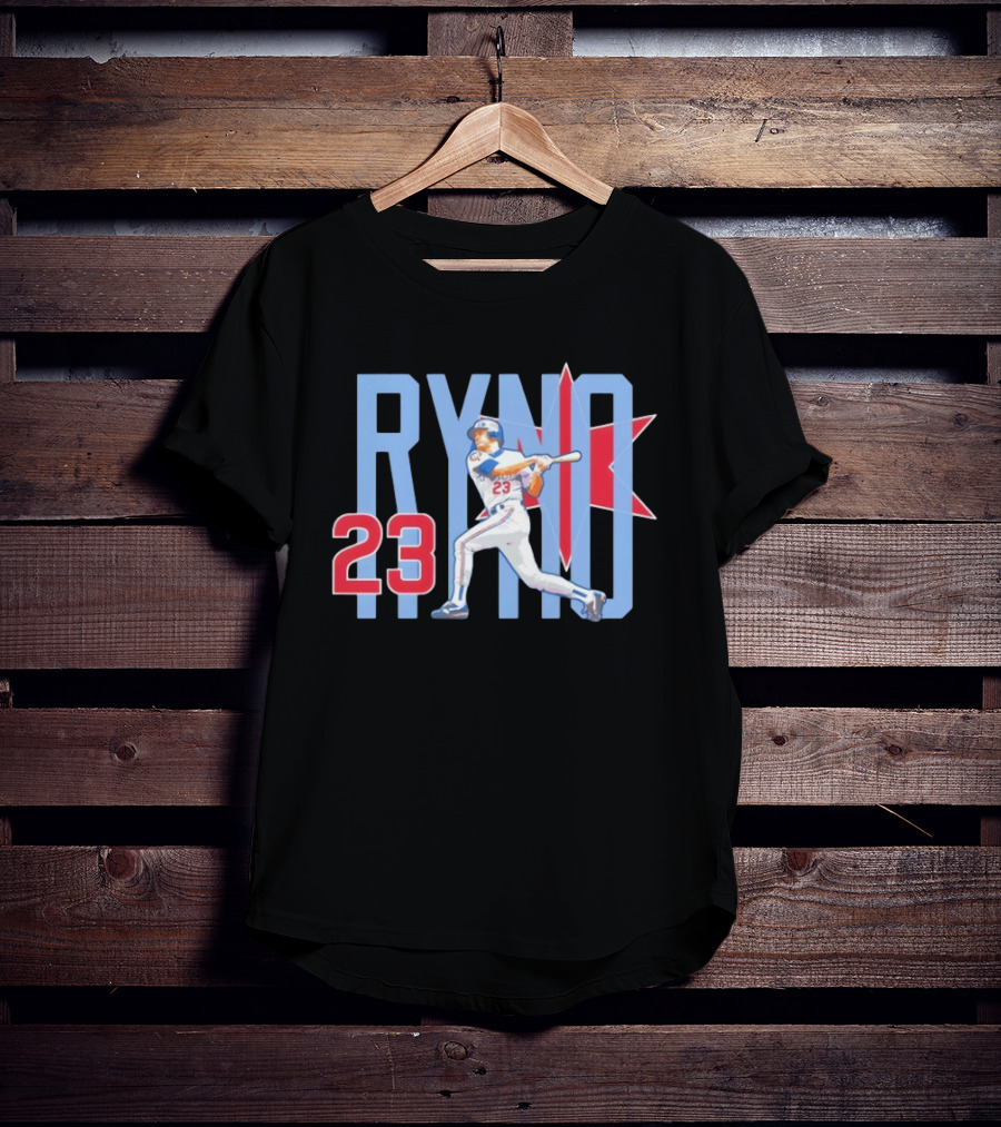 Ryne Sandberg Ryno 23 Baseball Legends Chicago Star Burst T-Shirt