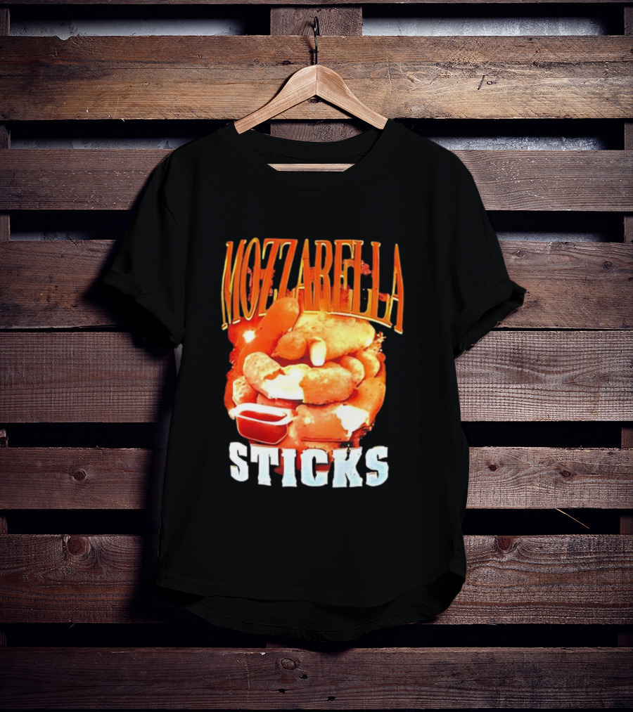 Mozzarella Sticks Cheesy Snack Delight With Dipping Sauce T-Shirt