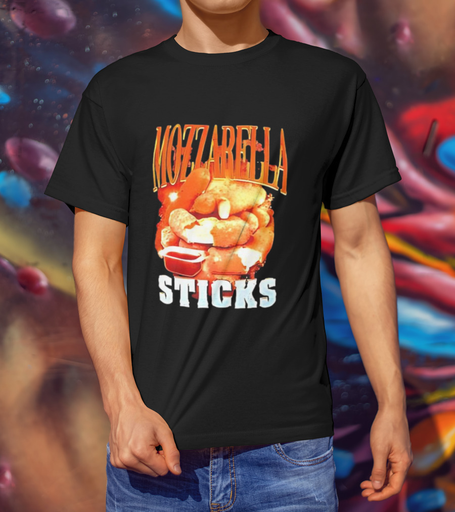 Mozzarella Sticks Cheesy Snack Delight With Dipping Sauce T-Shirt