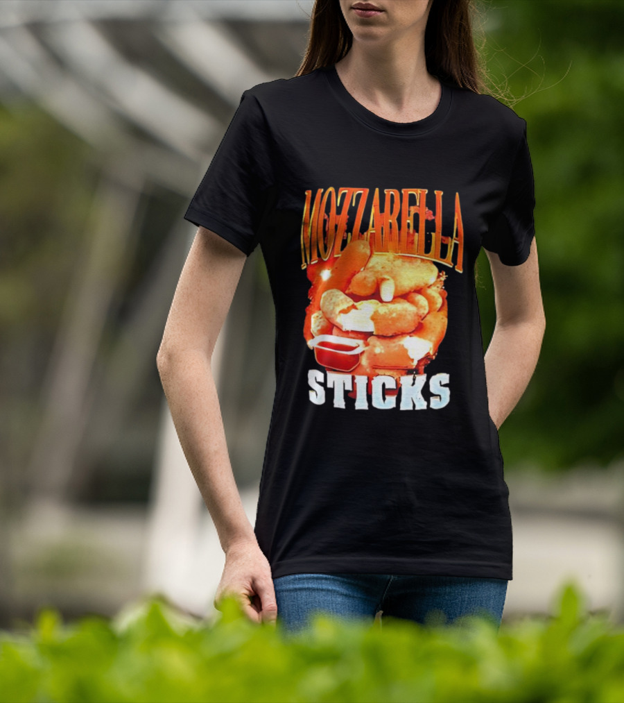 Mozzarella Sticks Cheesy Snack Delight With Dipping Sauce T-Shirt
