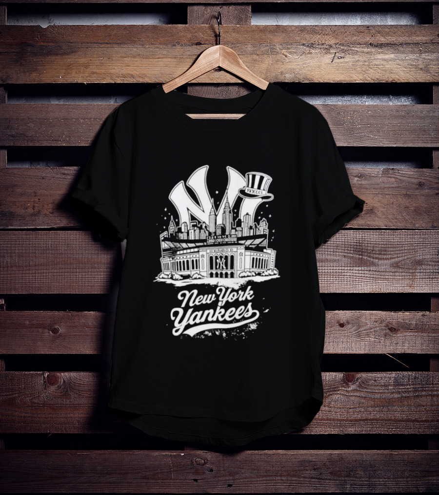 Yankee Stadium New York Yankees Vintage Style Top Hat Icon T-Shirt