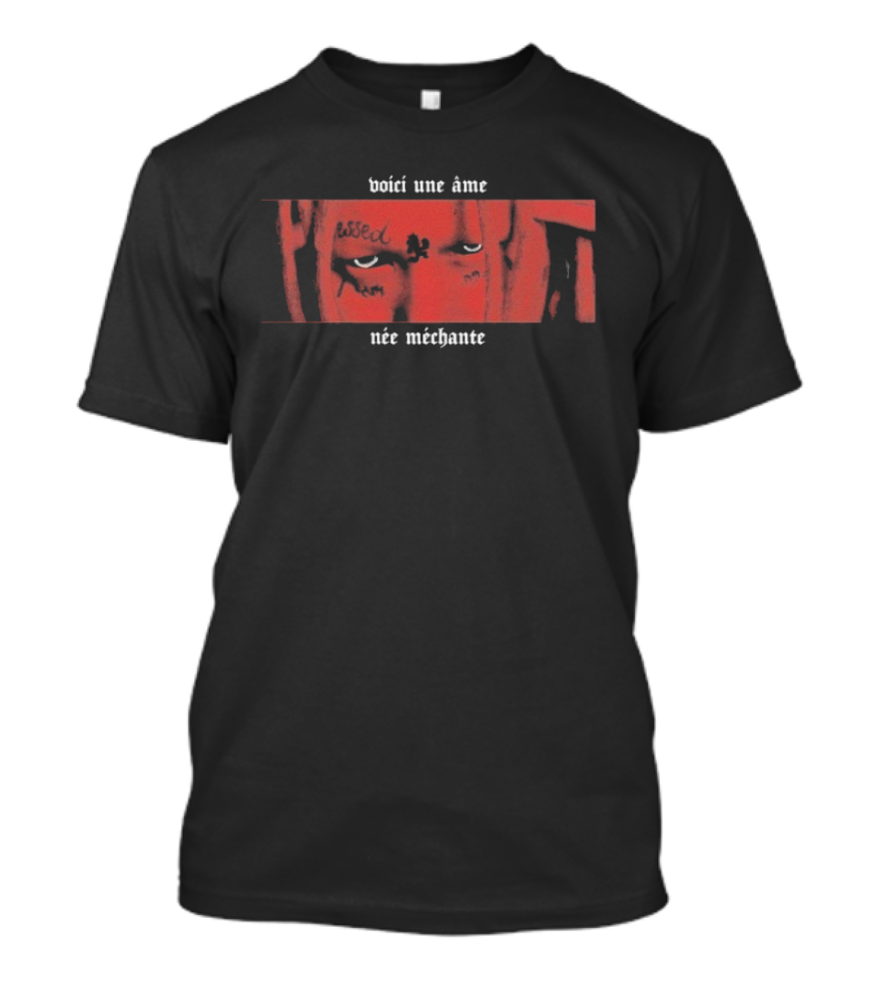 Ouija Macc Tattooed Face The Happening Red Eyes T-Shirt
