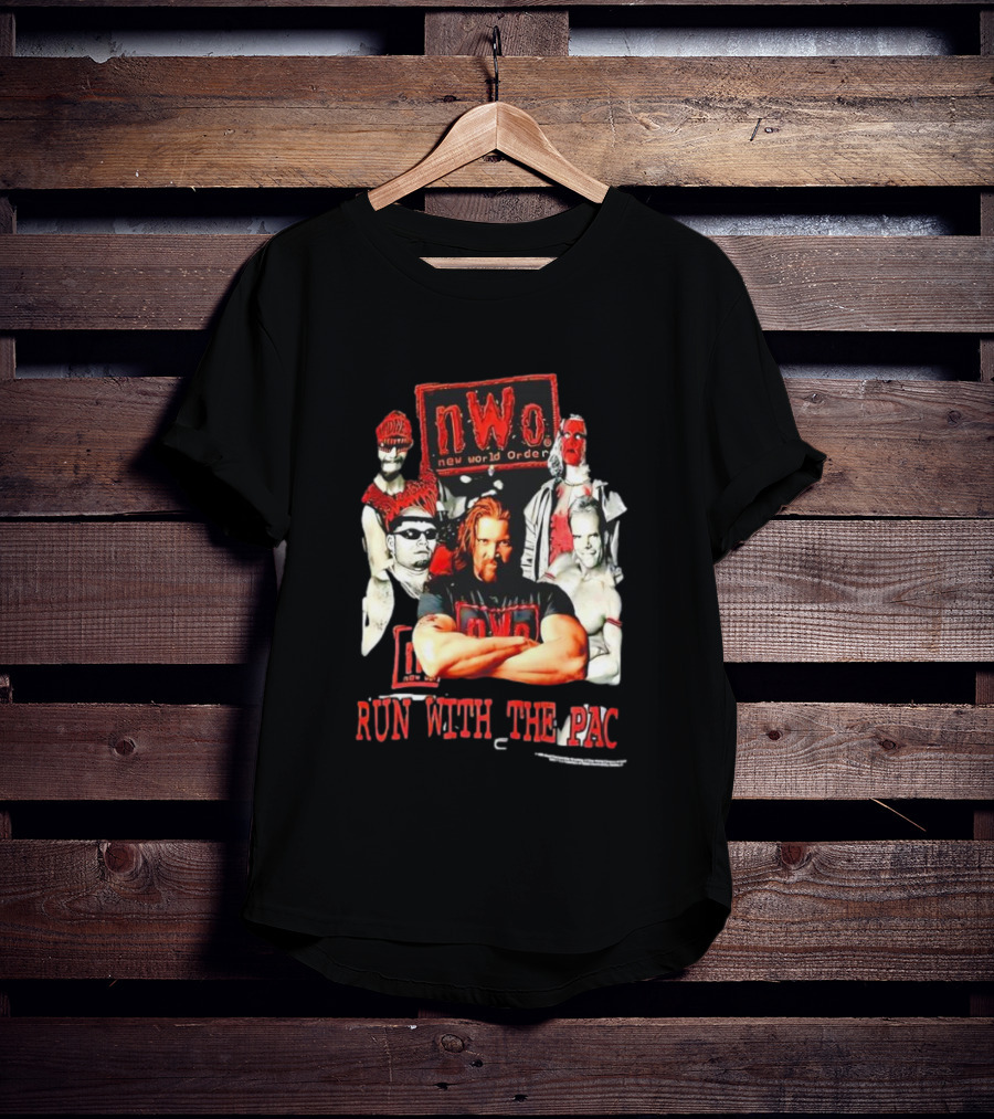 WCW NWo New World Order Wolfpac Run With The Pac T-Shirt
