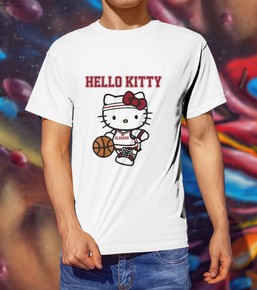 Alabama Basketball Hello Kitty Collaboration Night T-Shirt
