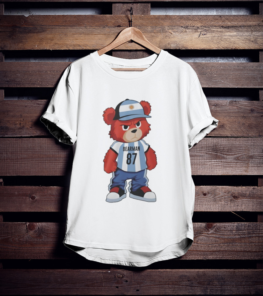 Bearman 87 Argentina Football Bear Oliver T-Shirt
