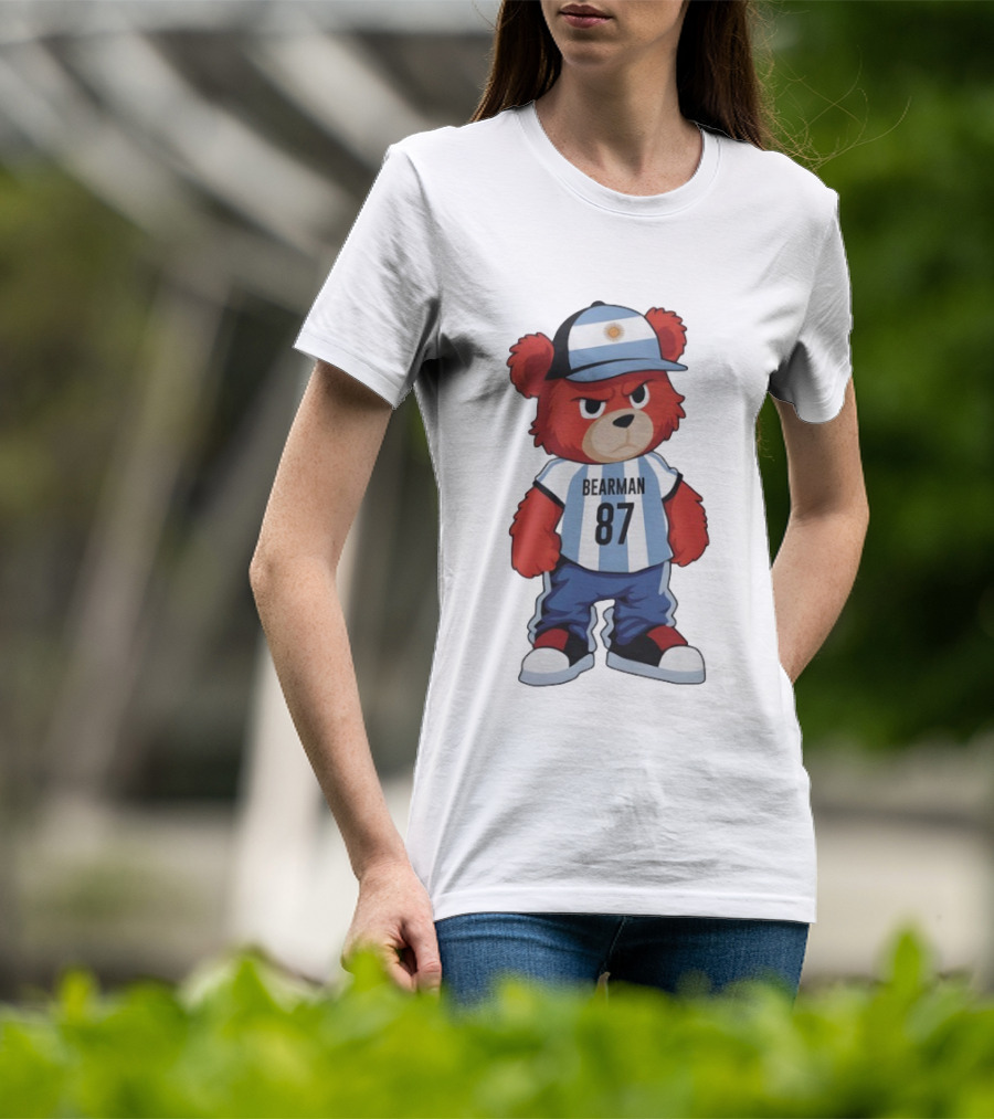 Bearman 87 Argentina Football Bear Oliver T-Shirt