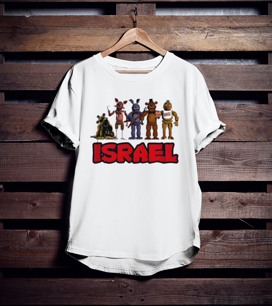Five Nights At Freddy's Characters Israel Text T-Shirt