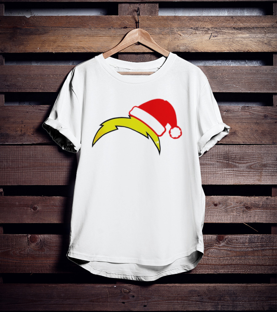 Los Angeles Chargers NFL Santa Hat Bolt T-Shirt