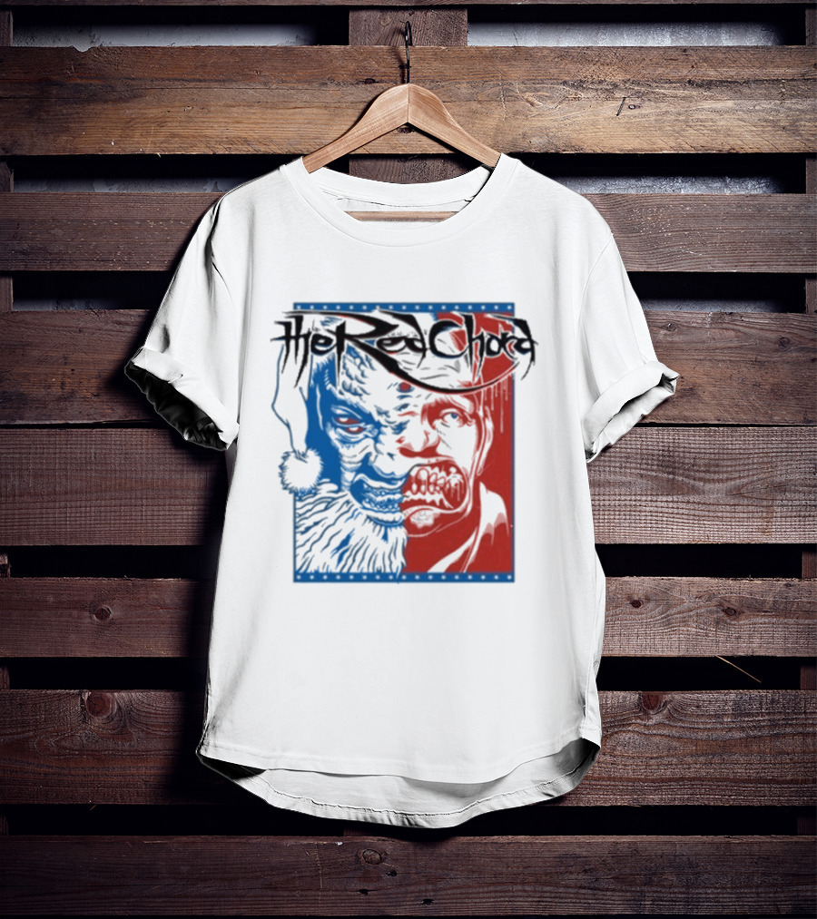The Red Chord Split Face Blue And Red Duality Artwork T-Shirt
