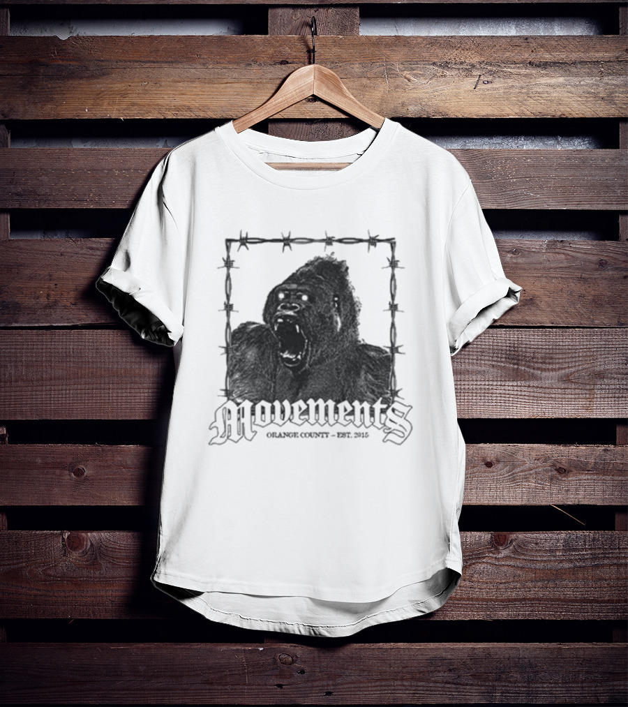 Movements Orange County Est 2015 Gorilla Barbed Wire T-Shirt