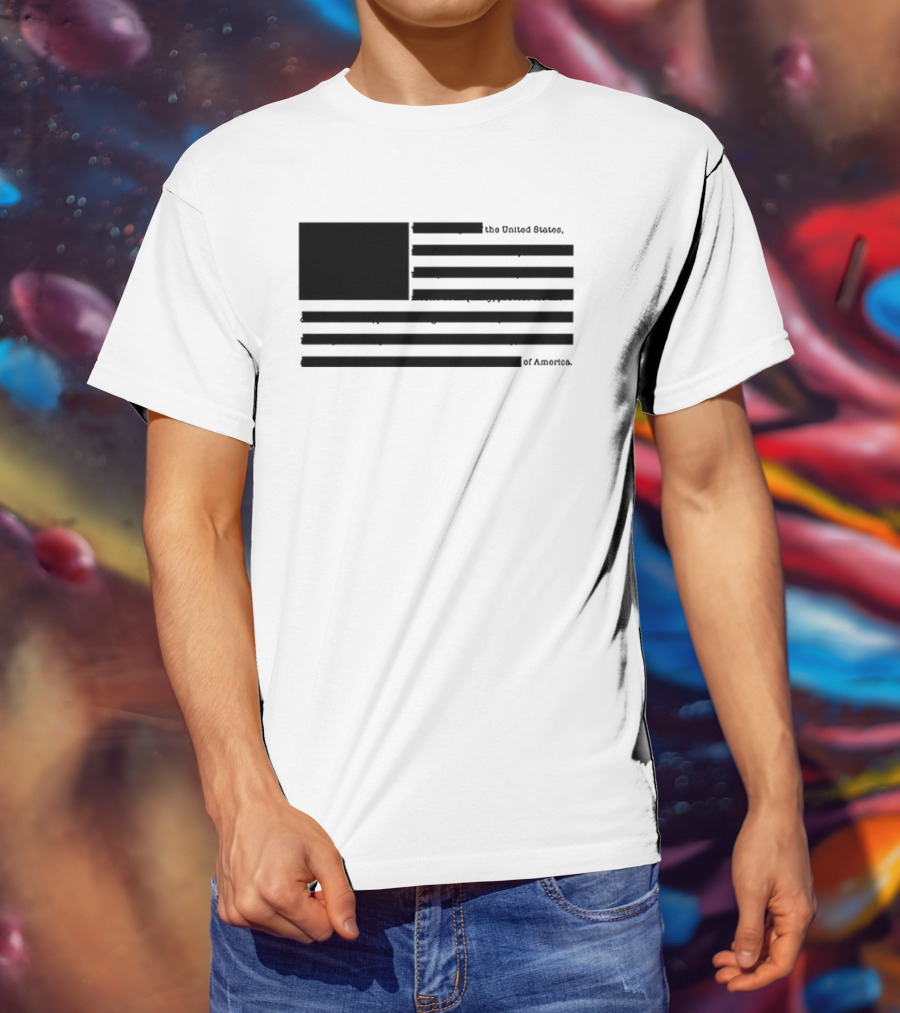 The United States Of America Black Flag Without Star Symbol T-Shirt