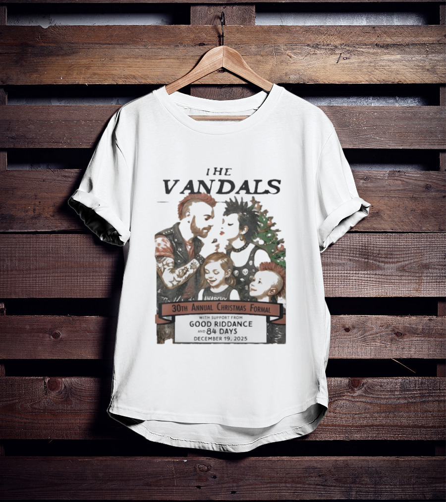 The Vandals 30th Annual Christmas Formal 2025 Ventura CA With Good Riddance And 84 Days T-Shirt