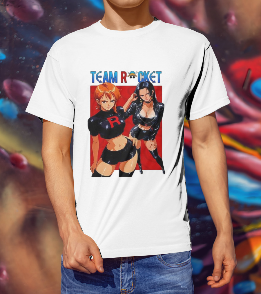 Team Rocket Nami Nico Robin Anime Crossover T-Shirt