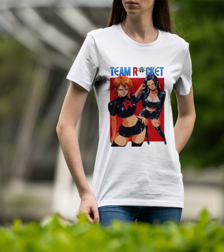 Team Rocket Nami Nico Robin Anime Crossover T-Shirt