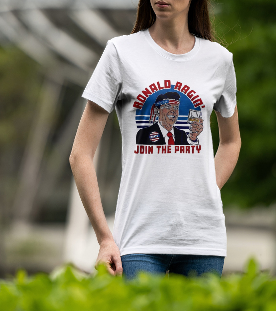 Ronald Ragin Join The Party President Retro Headband T-Shirt