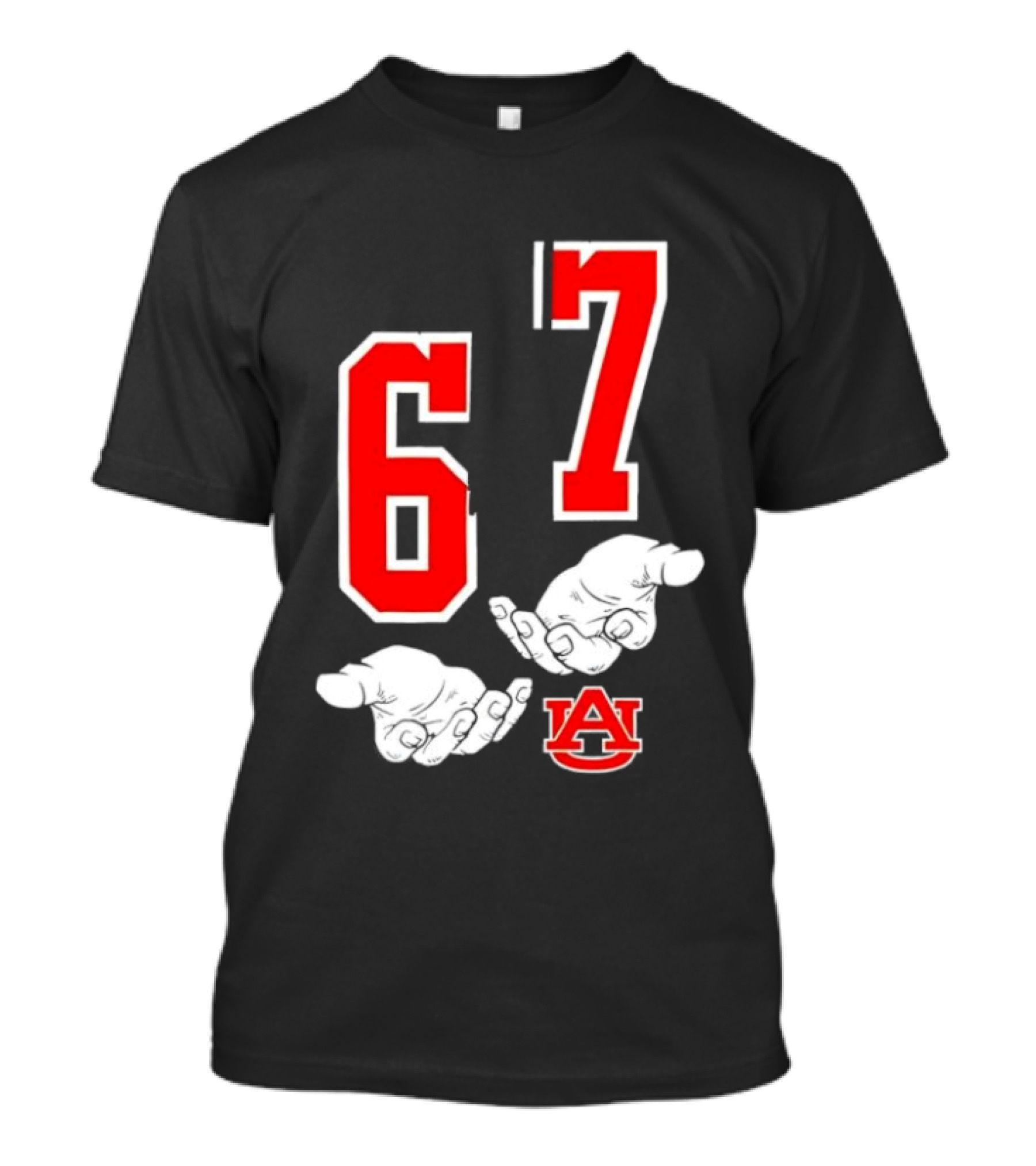 67 Auburn Basketball A Logo Red White T-Shirt