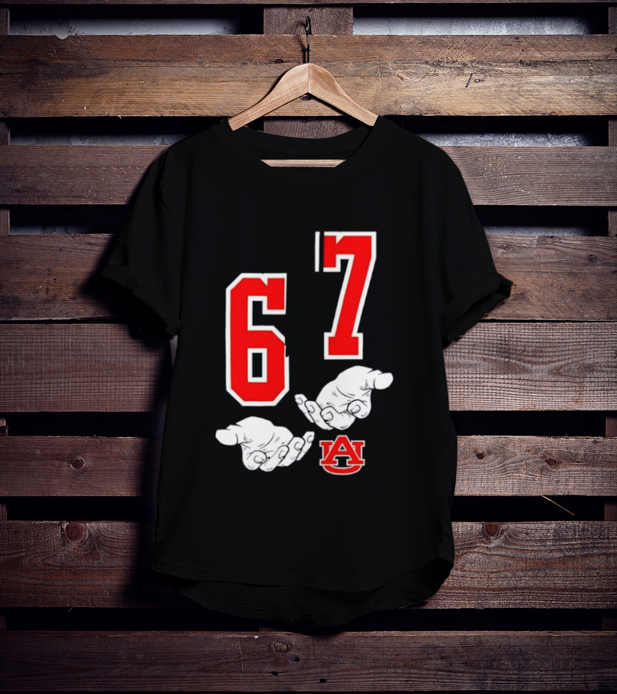 67 Auburn Basketball A Logo Red White T-Shirt