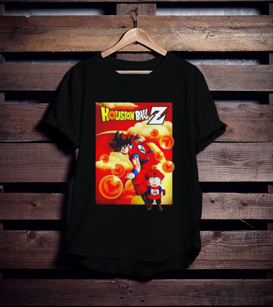 Houston Ball Z Dragon Ball Z Crossover NFL Houston Texans Collaboration T-Shirt