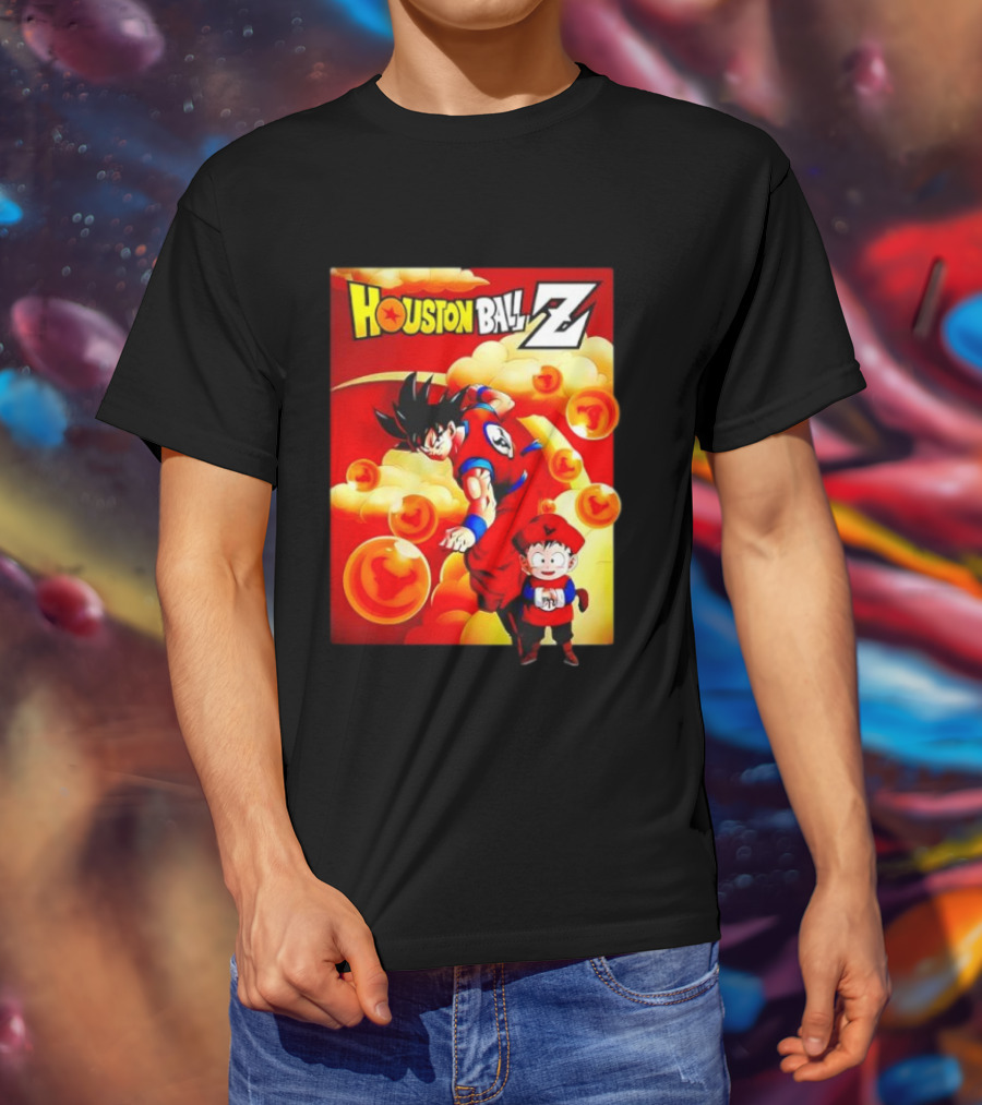 Houston Ball Z Dragon Ball Z Crossover NFL Houston Texans Collaboration T-Shirt