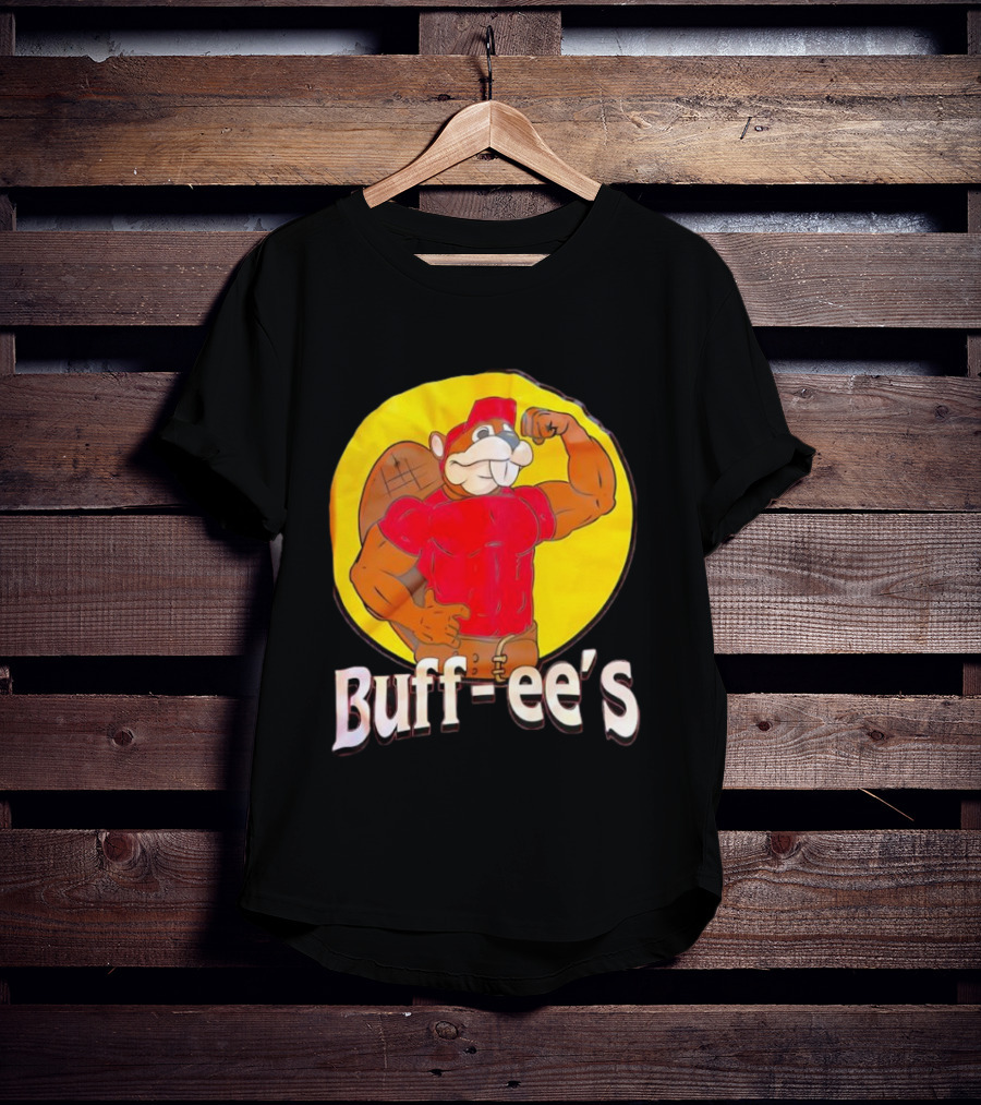 Buff Ee's Gym Muscular Beaver Flexing Muscles T-Shirt
