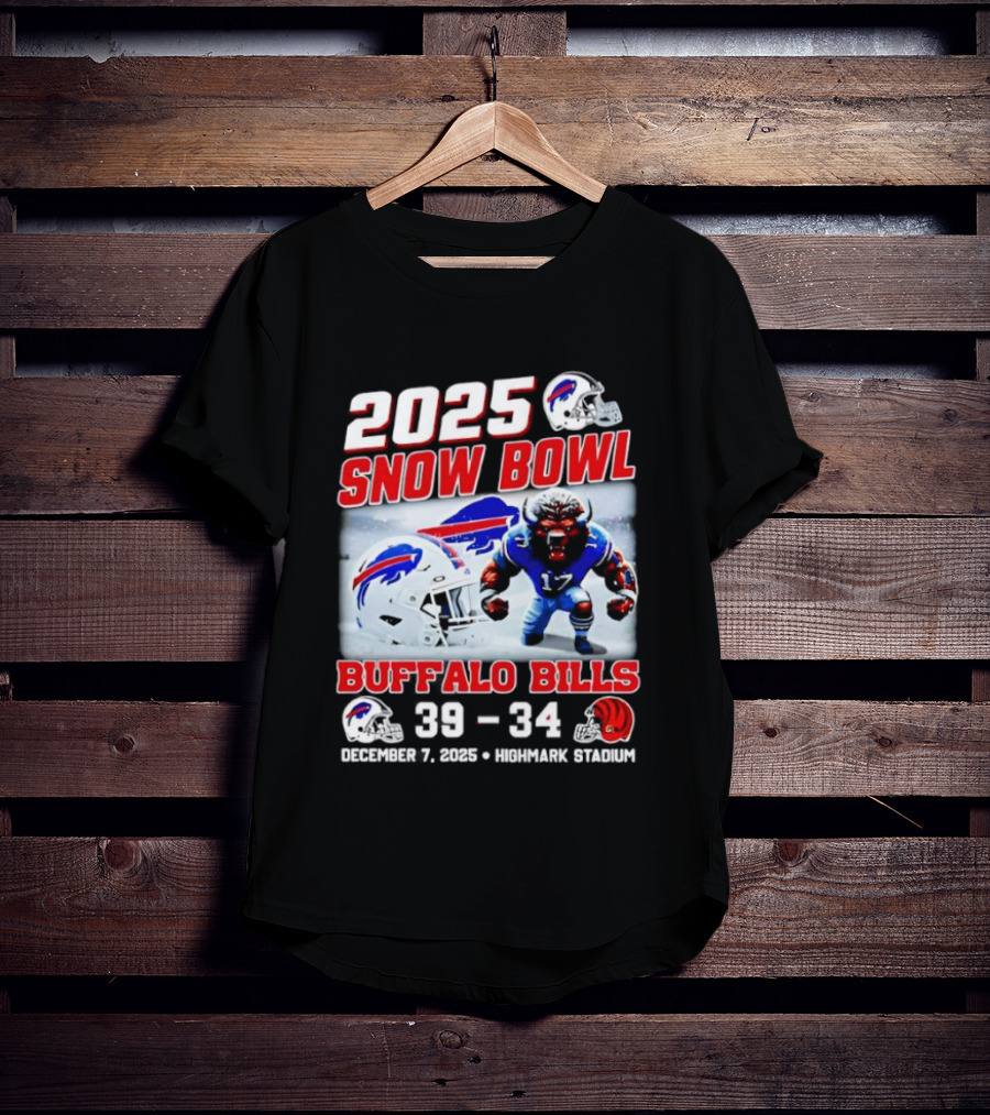 2025 Snow Bowl Buffalo Bills 39 34 Highlights Winnaar T-Shirt