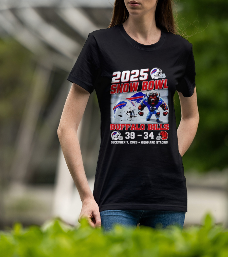 2025 Snow Bowl Buffalo Bills 39 34 Highlights Winnaar T-Shirt