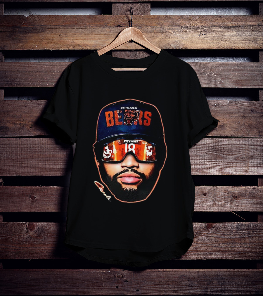 Chicago Bears Caleb Williams Signature Big Face Sunglasses 18 T-Shirt