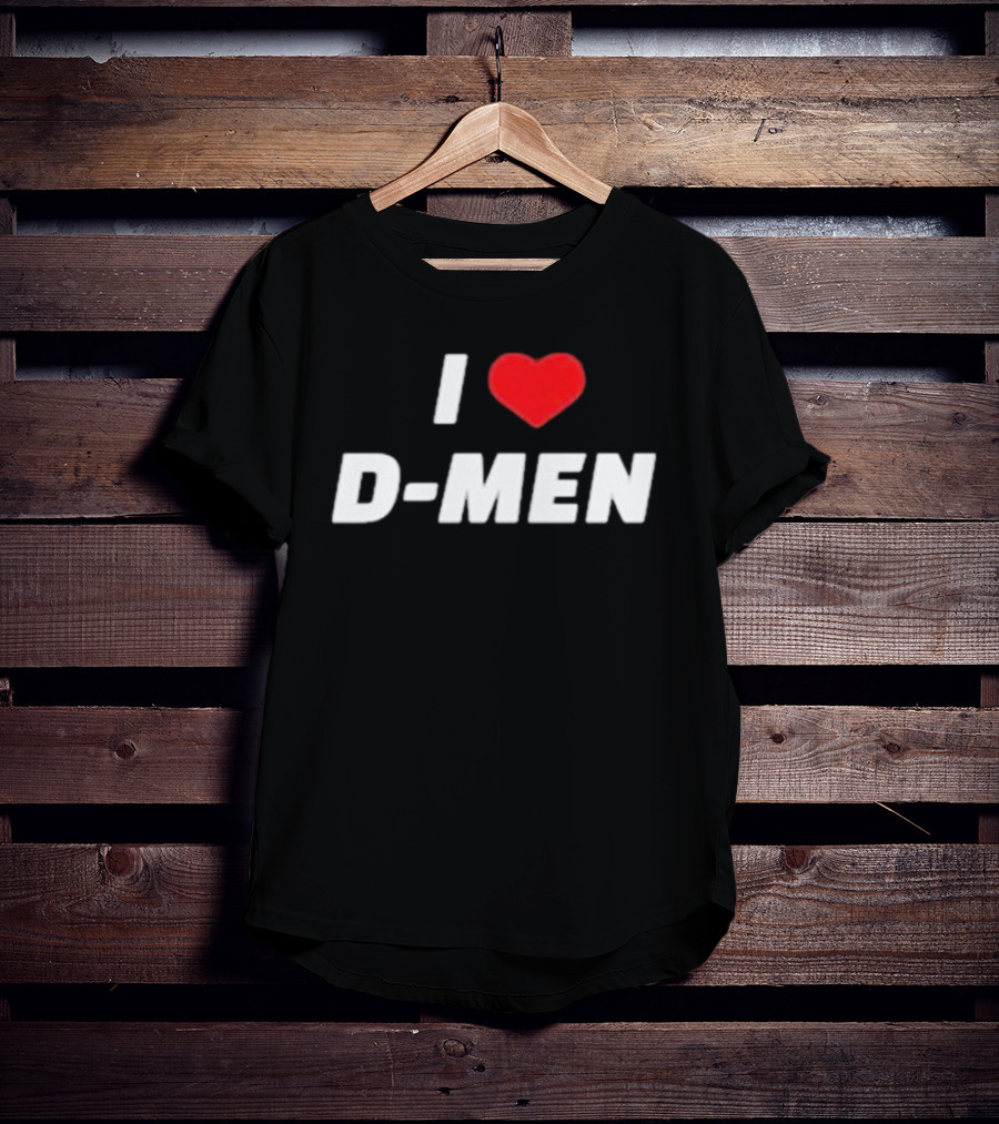 I Love D Men Heart T-Shirt