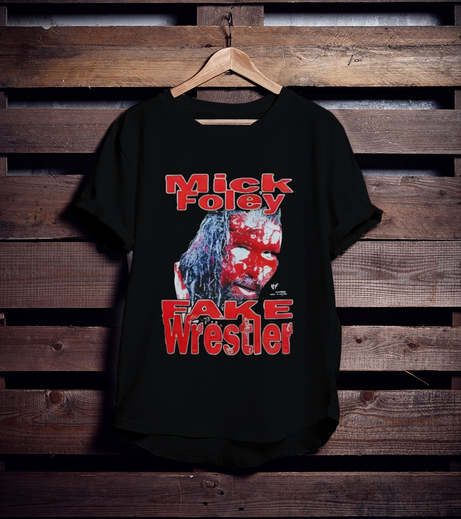Mick Foley Fake Wrestler Horror Blood Face T-Shirt