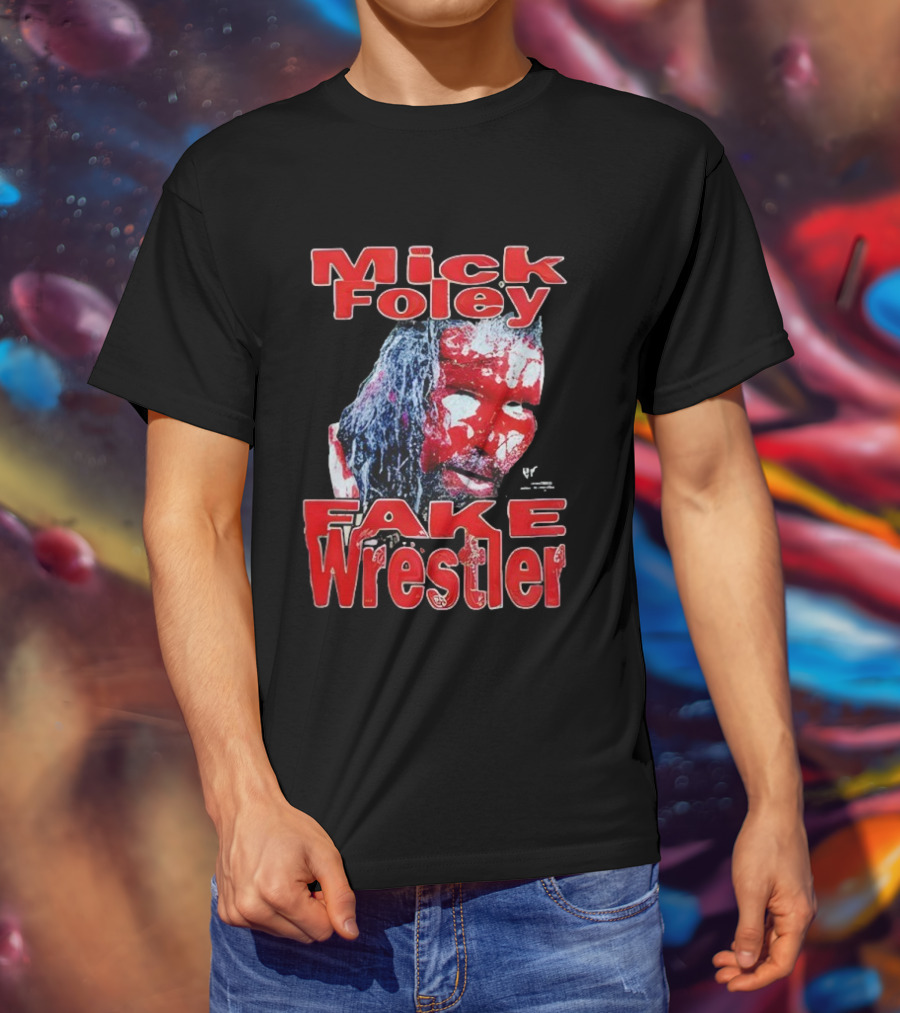 Mick Foley Fake Wrestler Horror Blood Face T-Shirt