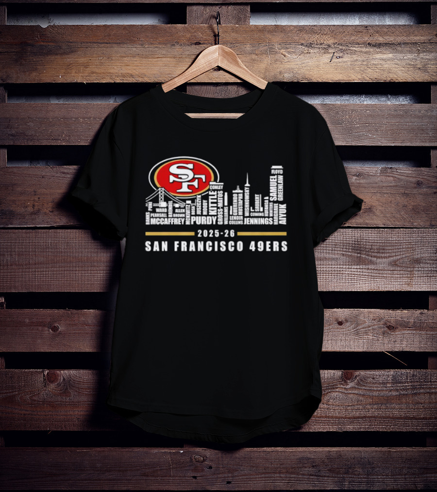 San Francisco 49ers 2025 26 SF Skyline Iconic Football Team T-Shirt