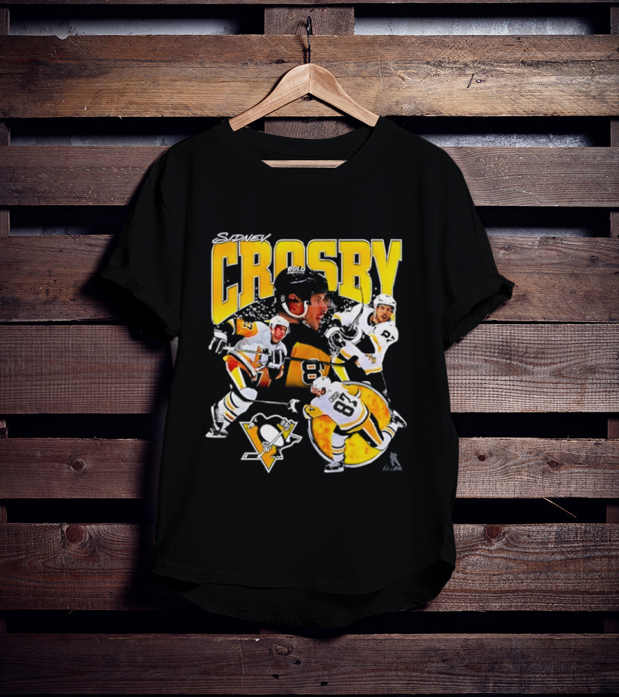 Sidney Crosby Pittsburgh Penguins Hockey Legend Collage T-Shirt