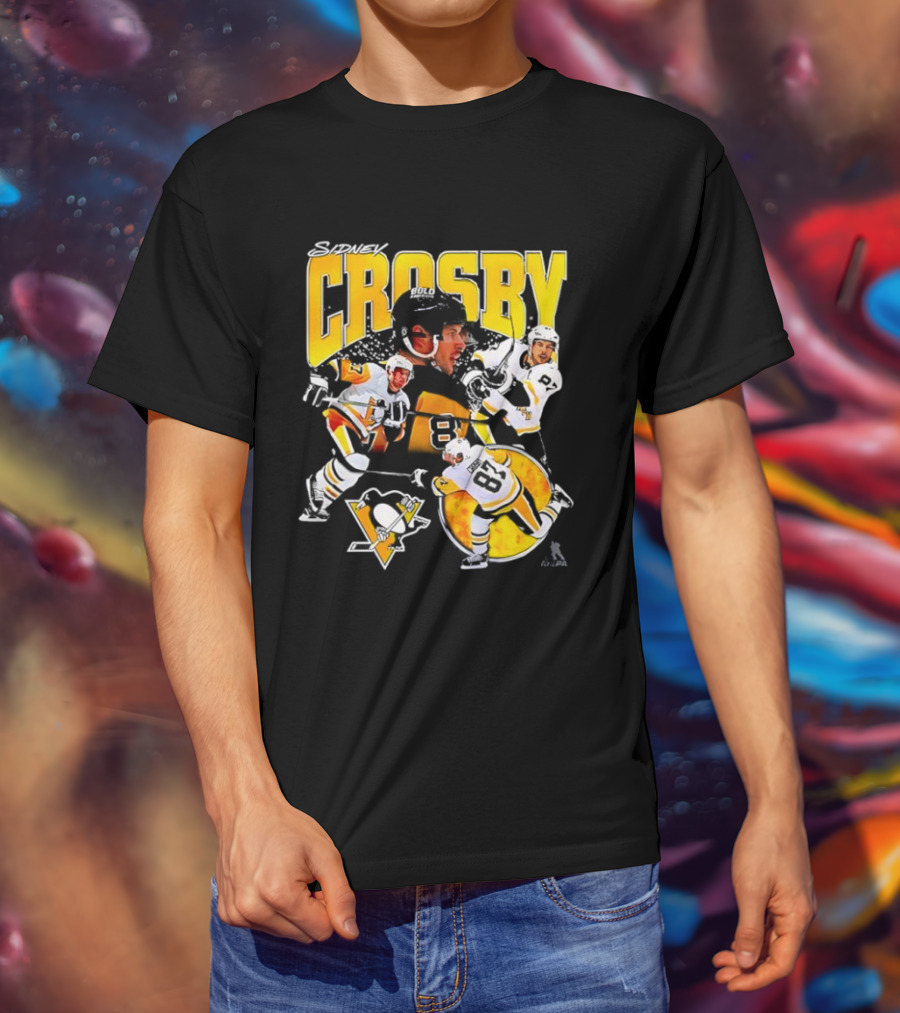 Sidney Crosby Pittsburgh Penguins Hockey Legend Collage T-Shirt