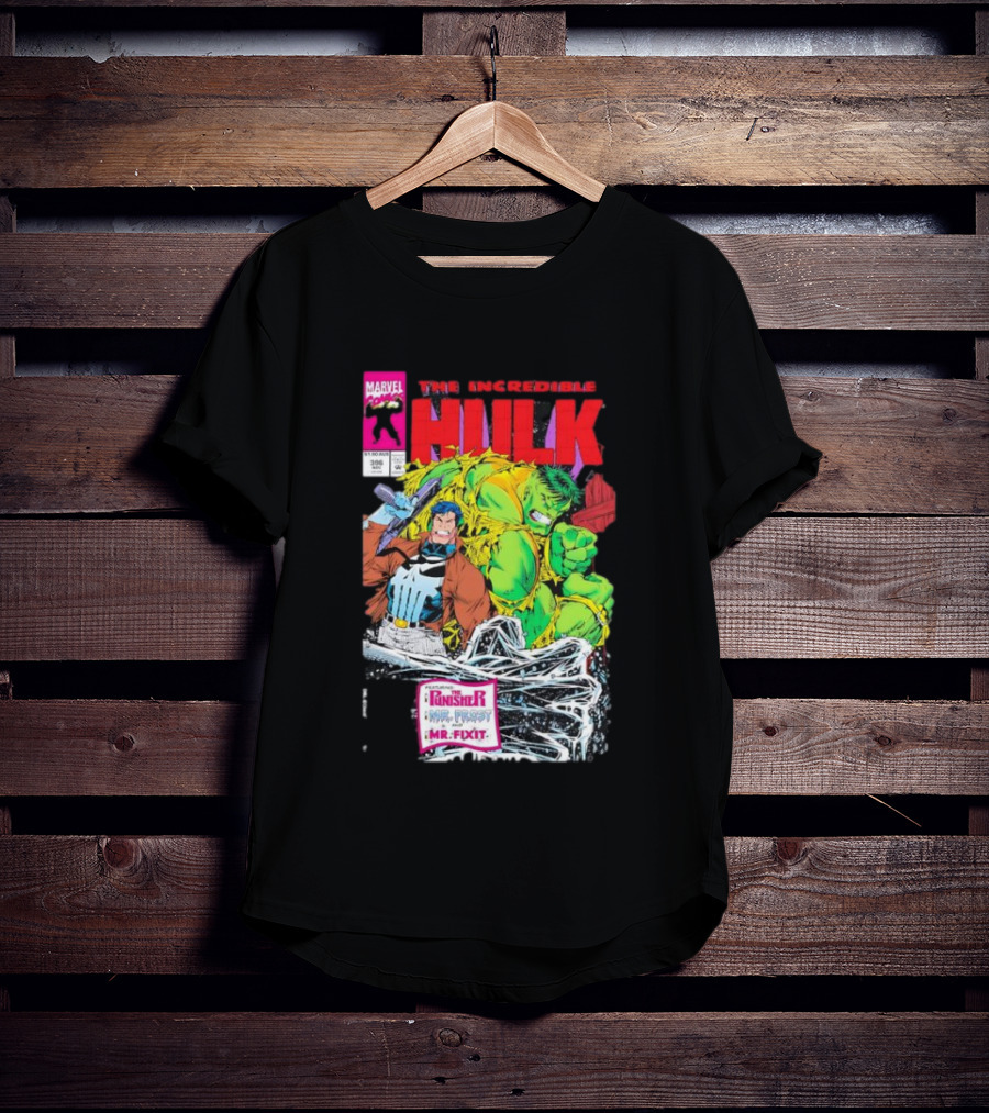The Incredible Hulk Issue #396 Featuring The Punisher Mr. Fixit Mr. Frost Marvel Comics T-Shirt