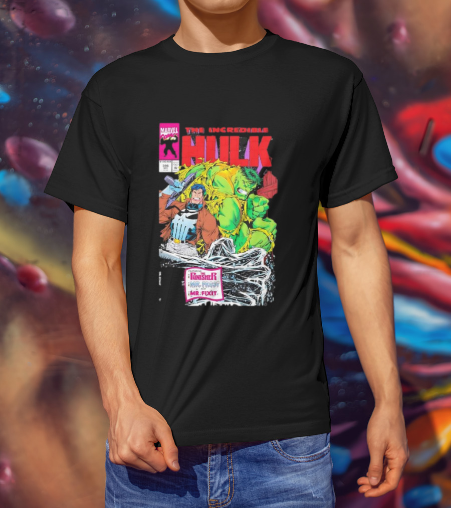 The Incredible Hulk Issue #396 Featuring The Punisher Mr. Fixit Mr. Frost Marvel Comics T-Shirt