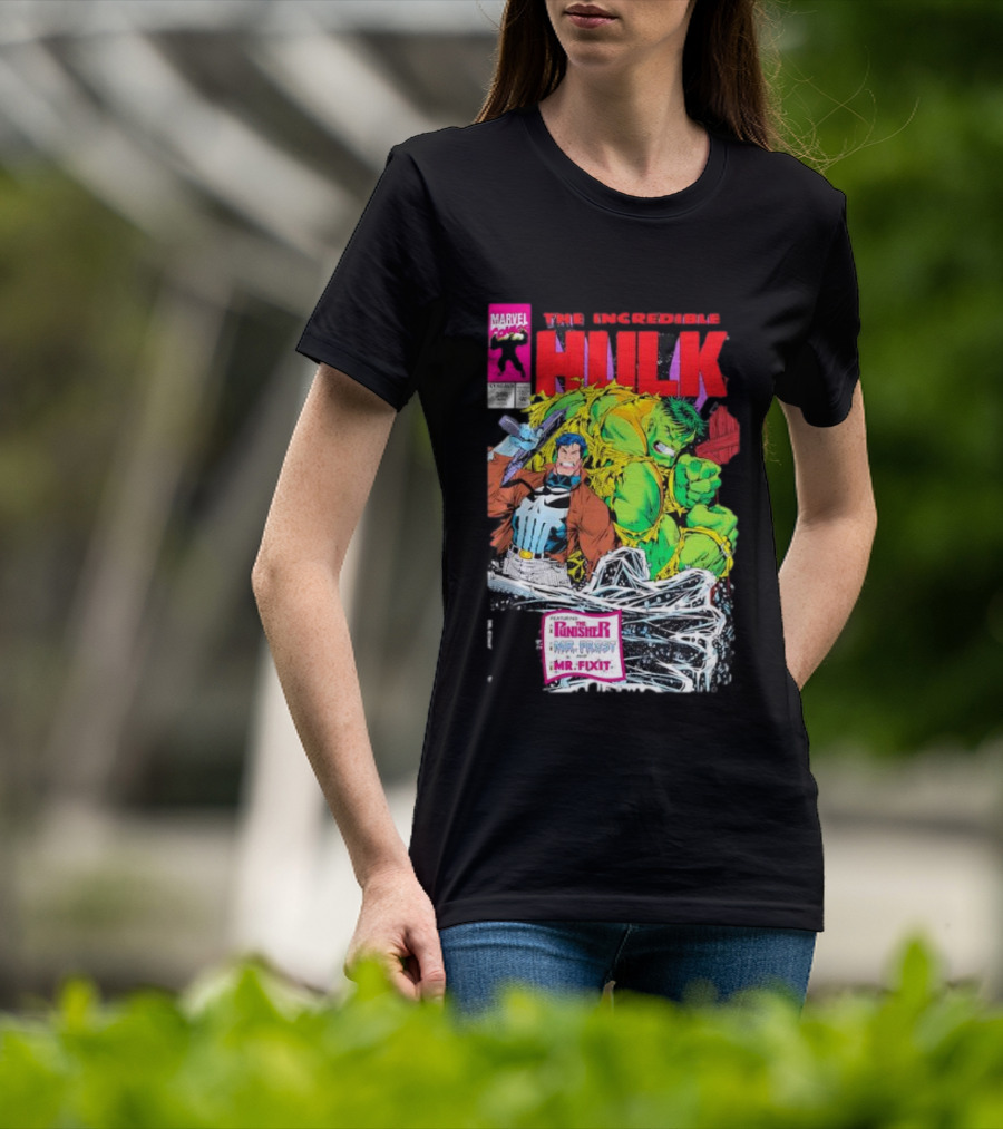 The Incredible Hulk Issue #396 Featuring The Punisher Mr. Fixit Mr. Frost Marvel Comics T-Shirt