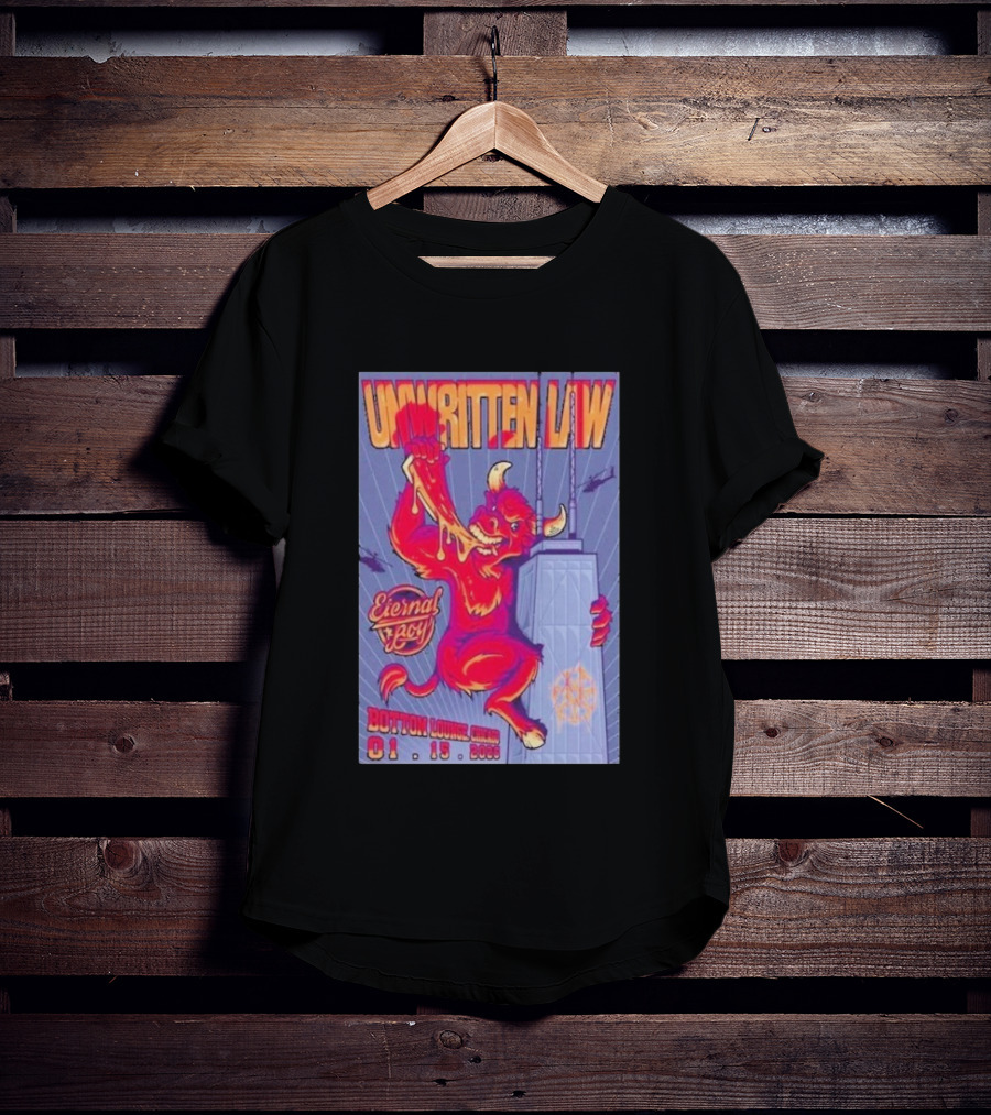 Unwritten Law Eternal Lacy Bear Chicago Bottom Lounge Jan 15 2026 T-Shirt