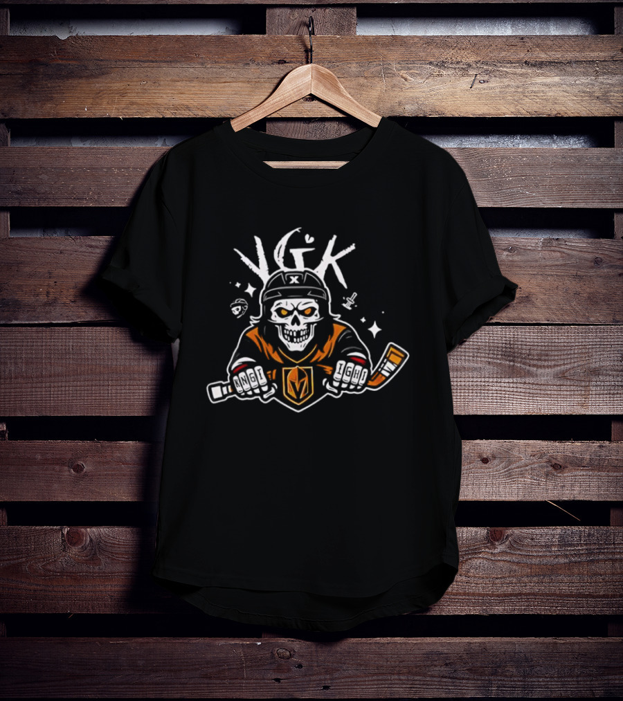 Vegas Golden Knights VGK Skeleton Hockey 25 26 T-Shirt