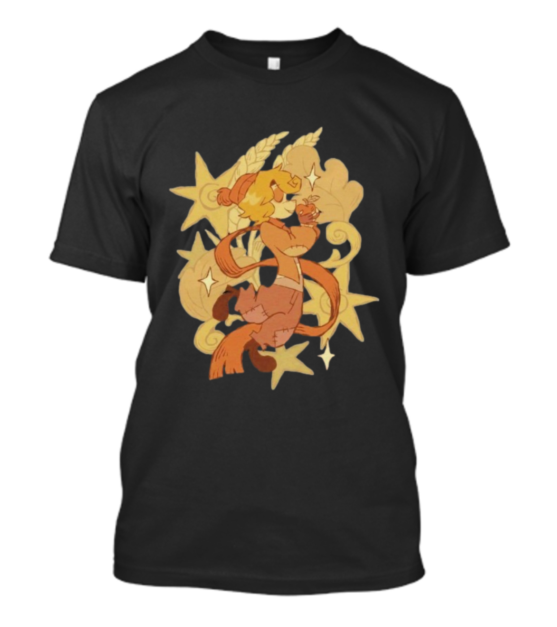 Zeddyzi Ramshackle Skipp Vibes Cartoon Character With Stars And Wheat T-Shirt