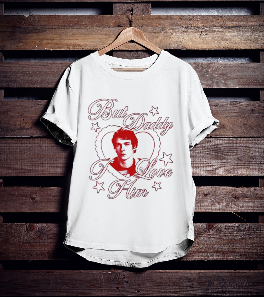 But Daddy I Love Him Pink Rozanov Romantic Heart Stars T-Shirt