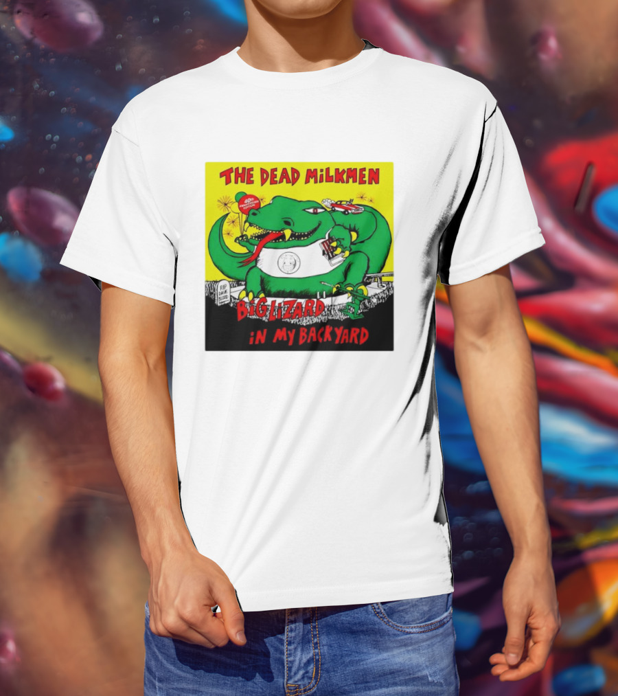 The Dead Milkmen Big Lizard In My Backyard 40th Anniversary Retro Album T-Shirt