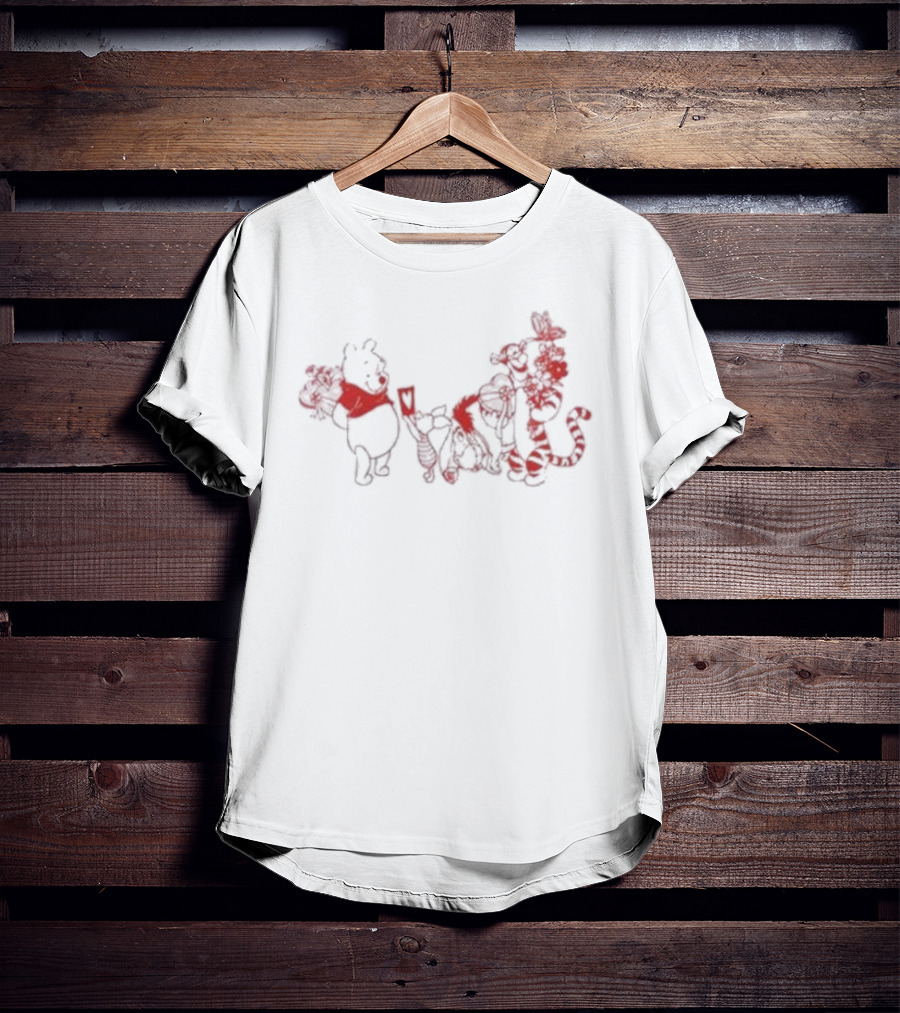 Disney Winnie The Pooh Tigger Piglet Valentine Love Adventure T-Shirt